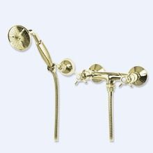 Смеситель для душа Cezares с ручным душем, шлангом 150 см и держателем LORD-D-03/24-M золото